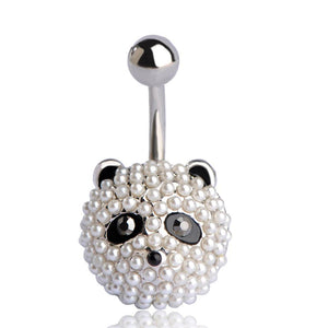 Cute Panda Body Piercings Navel Belly Button Ring