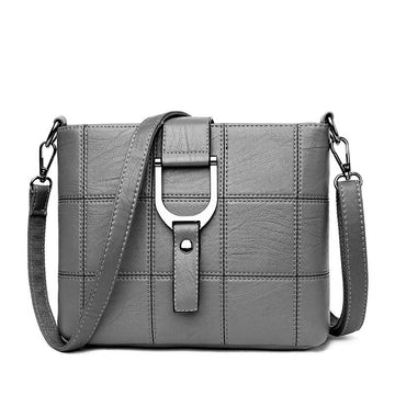 Plaid Leather Designer Cross Body Shoulder Handbag