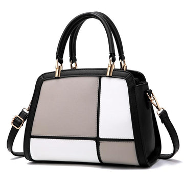 Panelled Leather Patchwork Designer Handbag