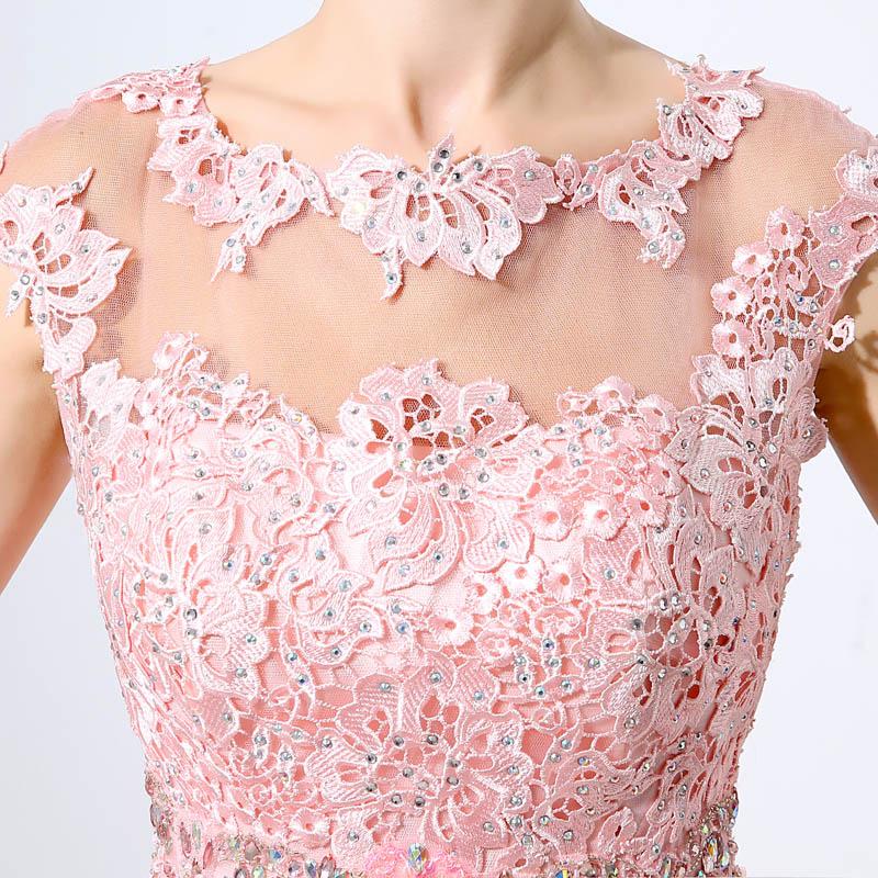 Gorgeous Lace Beaded Hi-Low Party Dress 20th Birthday Outfits main image 1