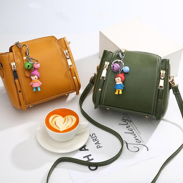 PU Leather Mini Shoulder Portable Lady Bucket Bag Verkadi.com