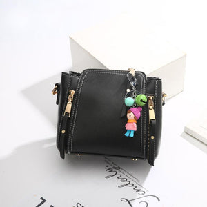PU Leather Mini Shoulder Portable Lady Bucket Bag Verkadi.com