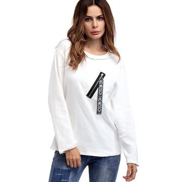 Zen Fashion Round Neck Pocket Zipper Sweatshirt Top Verkadi.com