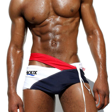 Sexy Men Low Waist Belt Swimwear Shorts Swim Trunks Verkadi.com