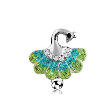 Sexy Multi Color Peacock Belly Button Ring