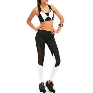 Patchwork Sportswear Fitness Yoga Set