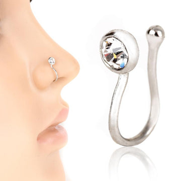 Stainless Steel Fake Septum Nose Clip Hoop Piercing