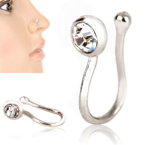 Stainless Steel Fake Septum Nose Clip Hoop Piercing