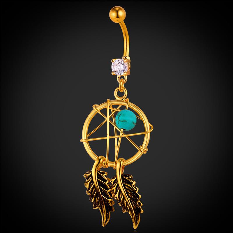 Native Style Dream Catcher Belly Button Ring