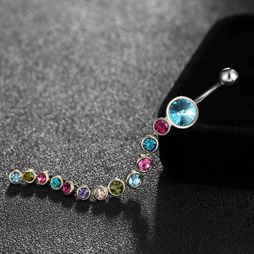 Long Drop Rhinestone Gothic Belly Button Ring Verkadi.com