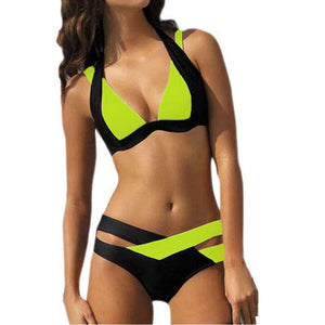 Cross Bandage Brazilian Style Bikini Set