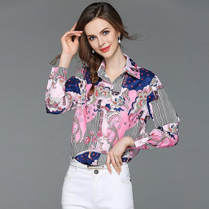 Colorful Long Sleeve Professional Wear Shirt Blouse Verkadi.com