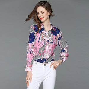 Colorful Long Sleeve Professional Wear Shirt Blouse Verkadi.com