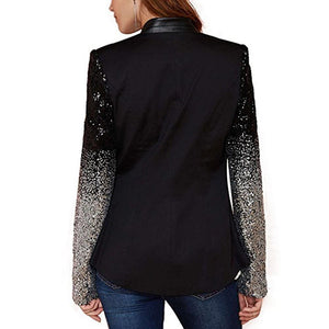 Modern Cut Sparkle Sequin Slim Blazer Jacket Verkadi.com