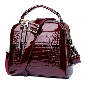 Leather Crocodile Skin Style Fashion Tote Bag Verkadi.com