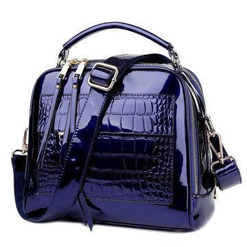Leather Crocodile Skin Style Fashion Tote Bag Verkadi.com