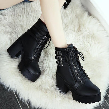 Stylish Comfortable Platform High Heel Ankle Boots Verkadi.com