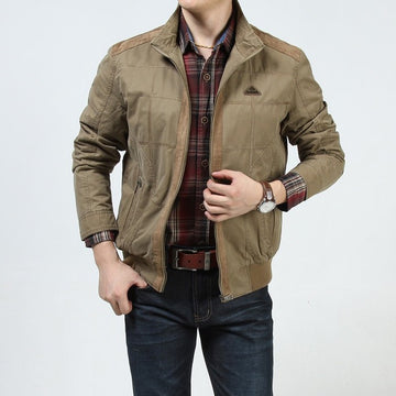 Winter Slim Waist Military Style Cotton Men Bomber Jacket