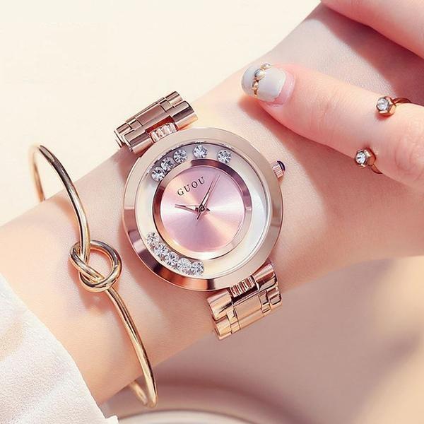 Designer Bracelet  Rhinestone Watch