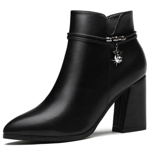 Ankle Super Designer Thick Chunky Heels Boots