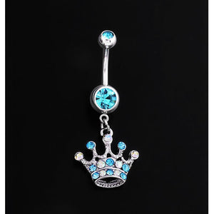 Crown Navel Piercing Belly Button Ring
