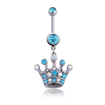 Crown Navel Piercing Belly Button Ring