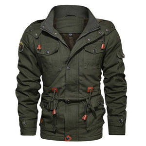 Hooded Cotton Military Style Men's Winter Jacket
