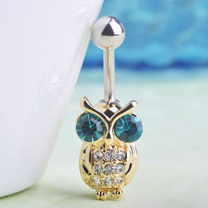 Cute Owl Navel Piercing Belly Button Ring Verkadi.com