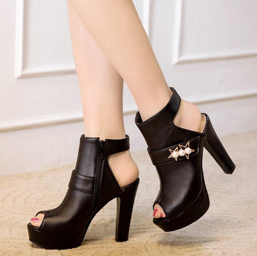 Super High Spike Heels Fish Mouth Platform Sandals Verkadi.com