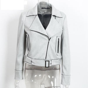 Designer Suede Outwear Belted Short Jacket Verkadi.com