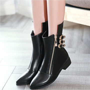 Ankle Pointed Toe Buckle Martin Women Boots Verkadi.com