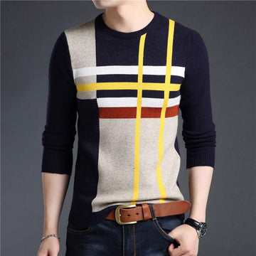 Cashmere Cotton Wool Casual O-Neck Pullover