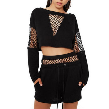 Cotton Fishnet Long Sleeve