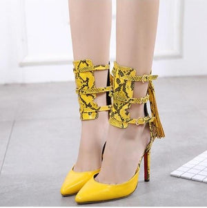 Novelty Gladiator Serpentine High Heels Pumps Shoes Verkadi.com