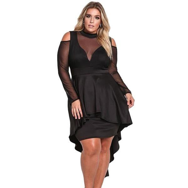 Sexy Long Sleeve Cold Shoulder Club Party PLUS SIZE Dress Verkadi Sexy Long Sleeve Cold Shoulder Club Party PLUS SIZE Dress Verkadi