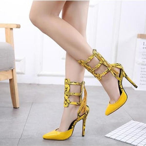 Novelty Gladiator Serpentine High Heels Pumps Shoes Verkadi.com