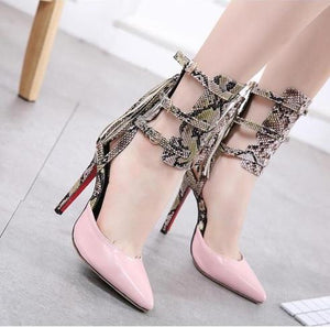 Novelty Gladiator Serpentine High Heels Pumps Shoes Verkadi.com