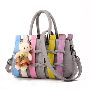 Hip Hop Multi Color Strip Trendy Handbag Verkadi.com