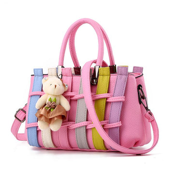 Hip Hop Multi Color Strip Trendy Handbag Verkadi.com