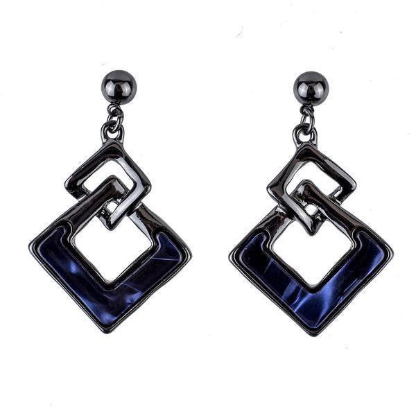 Trendy Blue Crystal Resin Fashion Jewelry Set Verkadi.com