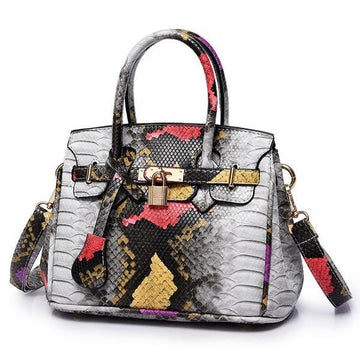 Serpentine PU Leather Cross Body Shoulder Bag